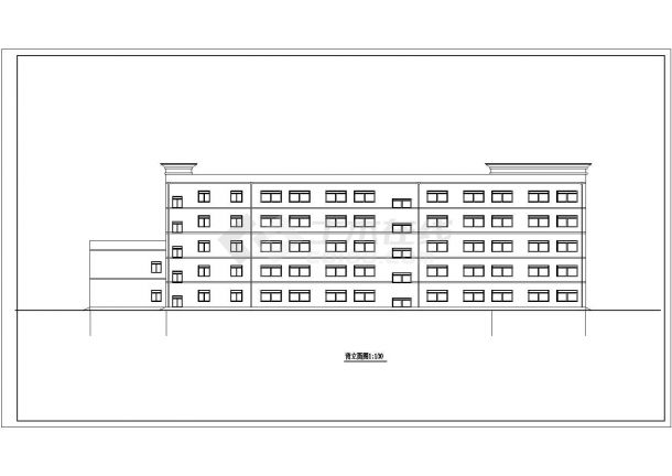 5层4200平米中学教学楼建筑结构图-图一