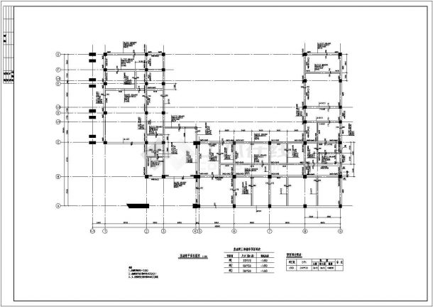 某五层框架结构办公楼设计施工图纸-图二