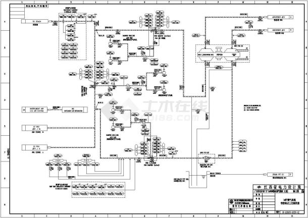 广东沙角发电C厂3x660MW机组烟气脱硫工艺流程图-图一