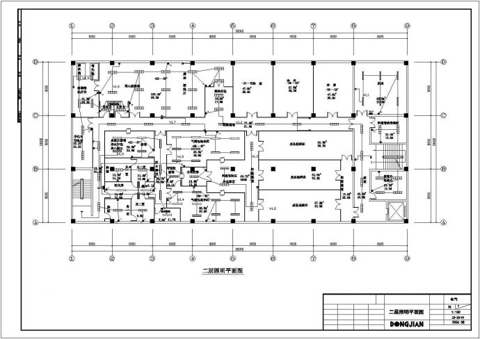 某食品厂二至四楼电气装修施工图图纸_图1