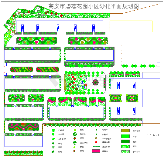 碧落花园小区绿化规划图-图二