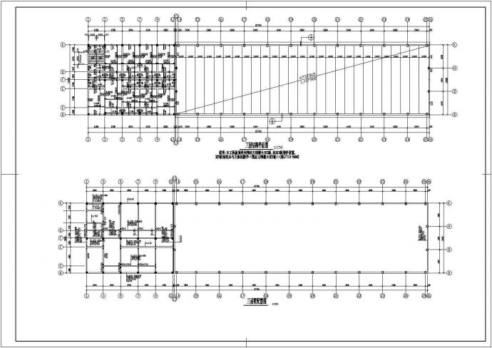 某框排架大跨度双T板结构设计施工图_图1