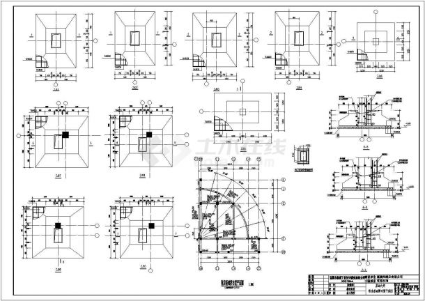 某地混凝土排架环保车间结构设计施工图-图二