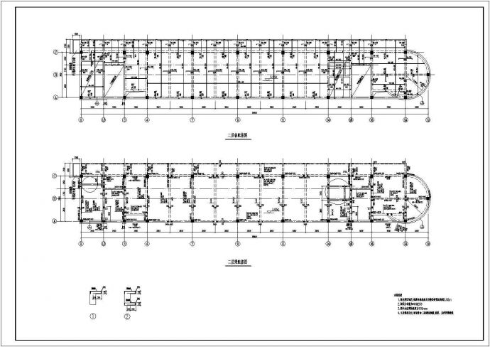 某地排架结构办公楼厂房结构设计施工图_图1