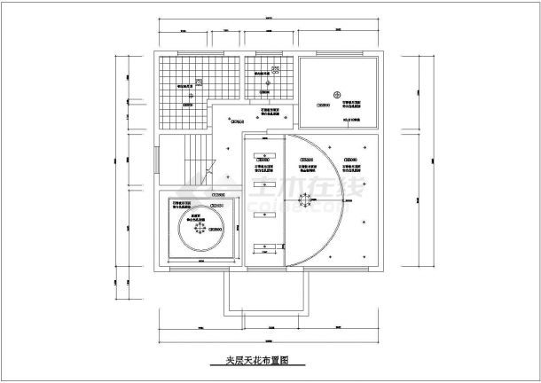 北京三层别墅现代风格室内装修施工图纸-图二