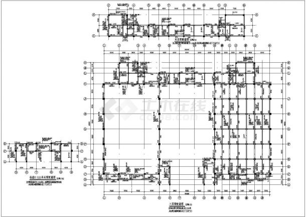 北京某大学体育馆结构设计施工图纸-图二