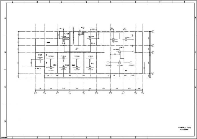 某地区五层综合楼空调设备布置设计图_图1