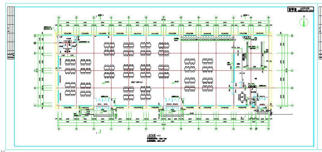 钢结构食堂建筑设计cad施工图纸