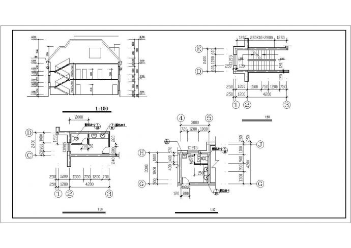 某地高级会所cad建筑全套施工图_图1