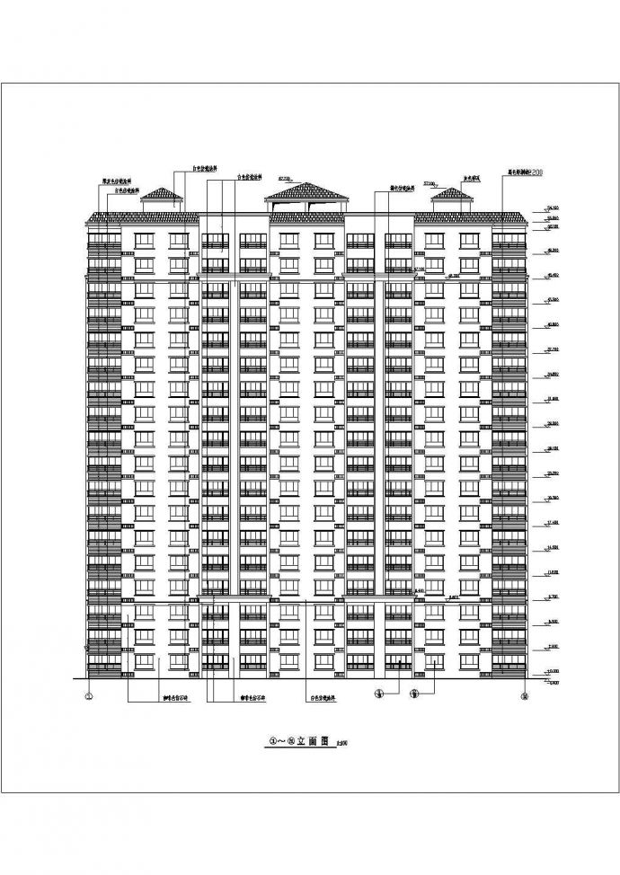 北方住宅楼施工设计cad平面方案图纸_图1