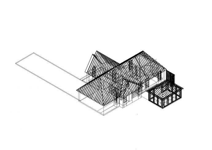 某别墅的三维建筑图_图1