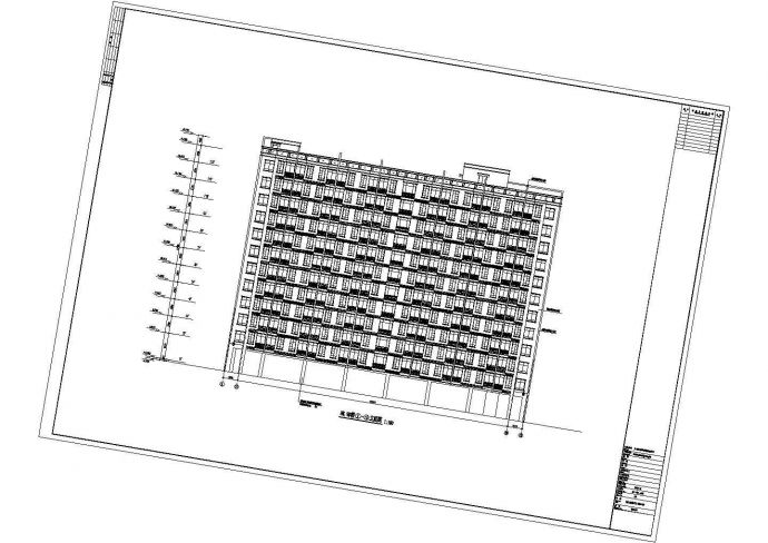 某地区高层单身公寓设计施工图纸完整版_图1