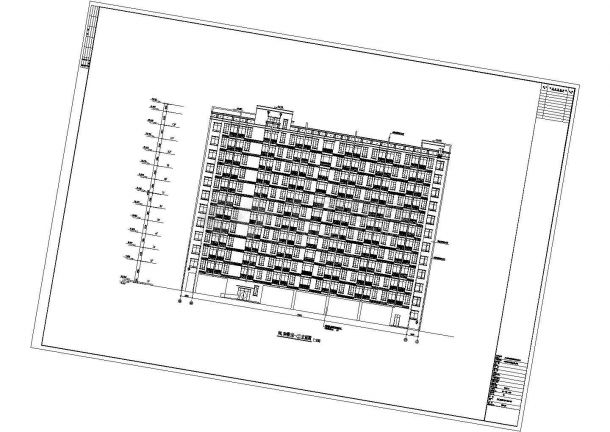 某地区高层单身公寓设计施工图纸完整版-图二