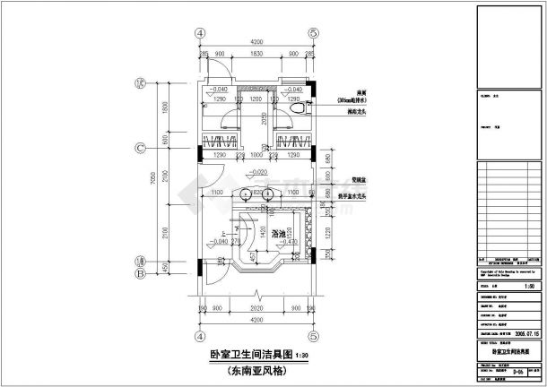 某东南亚风格别墅装修设计图（全套）-图一