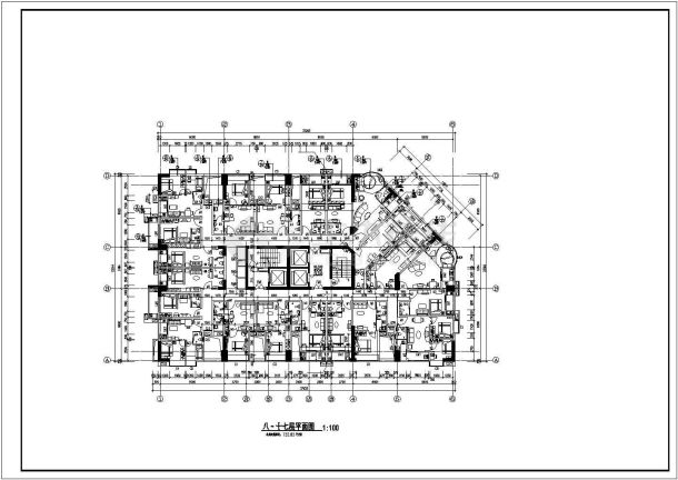 某地高档会所建筑cad施工方案图纸-图一