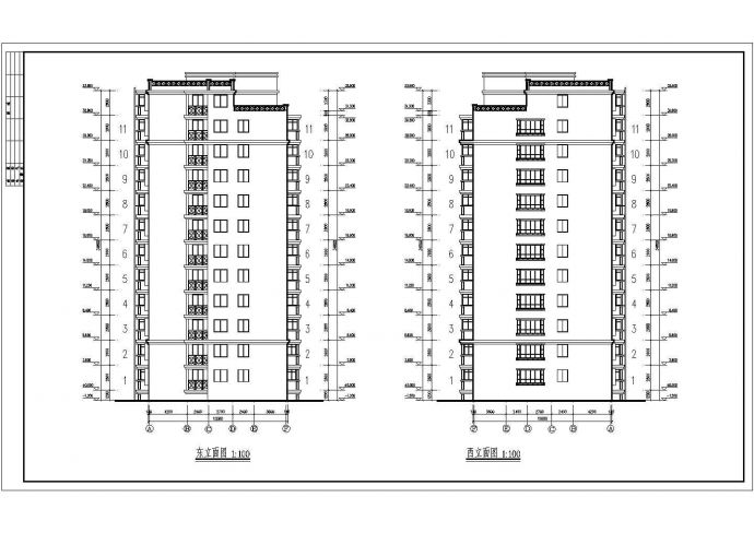 济南小高层住宅楼建筑施工设计图（共13张）_图1