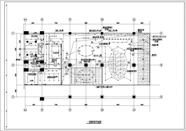 售楼处电气设计施工工程图CAD原图-图二
