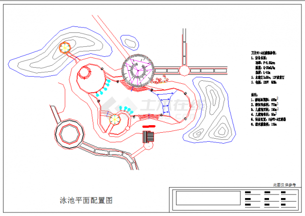 游泳池控制设备电缆线布置图CAD原图-图二
