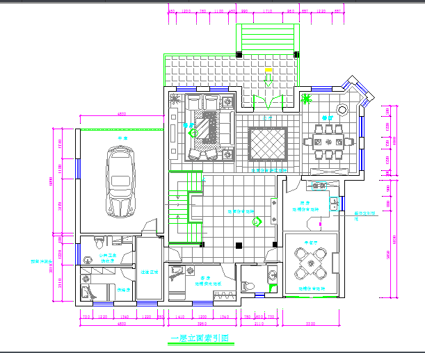 北京某地别两层墅装修设计带索引CAD施工图_图1