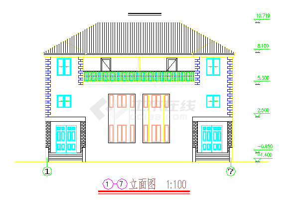 广东某地区三层欧式小别墅设计cad方案图纸-图一