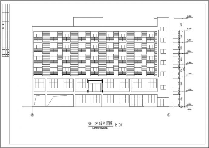 某地区宿舍楼建筑完整设计施工图纸_图1