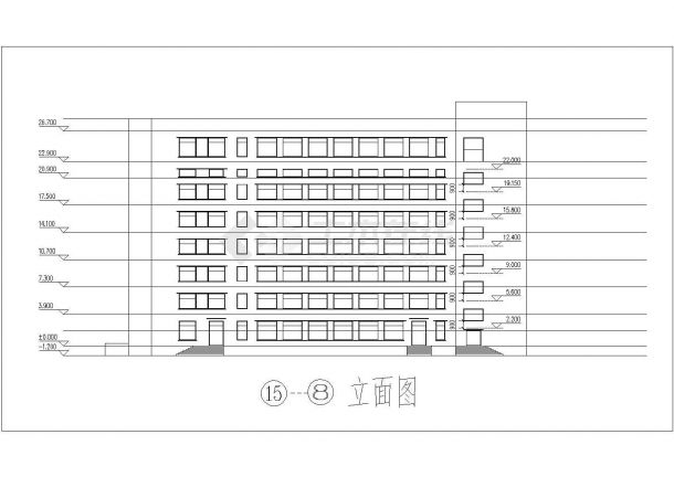 某医院七层住院楼建筑设计图纸（共12张）-图一