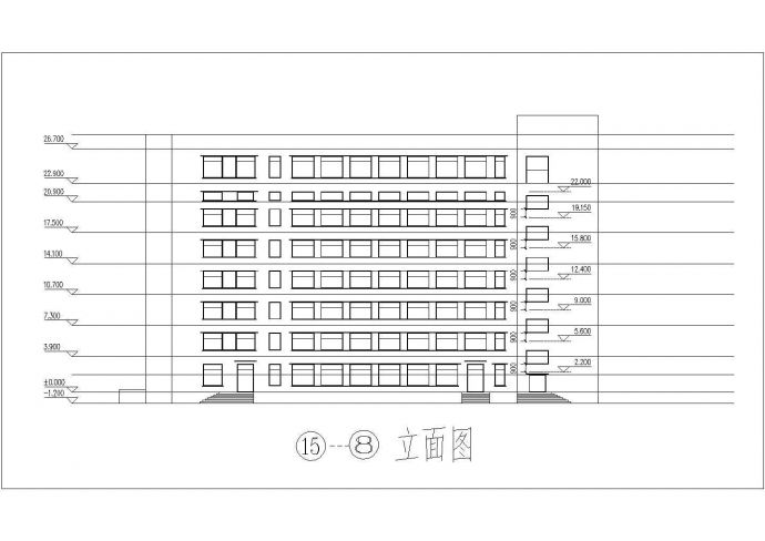 某医院七层住院楼建筑设计图纸（共12张）_图1
