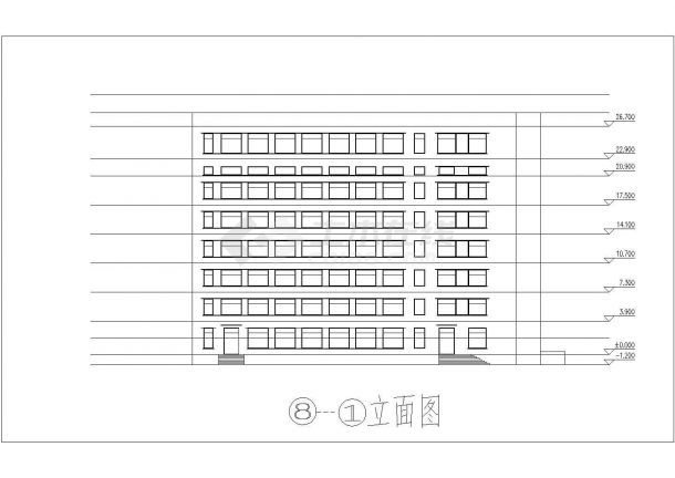 某医院七层住院楼建筑设计图纸（共12张）-图二