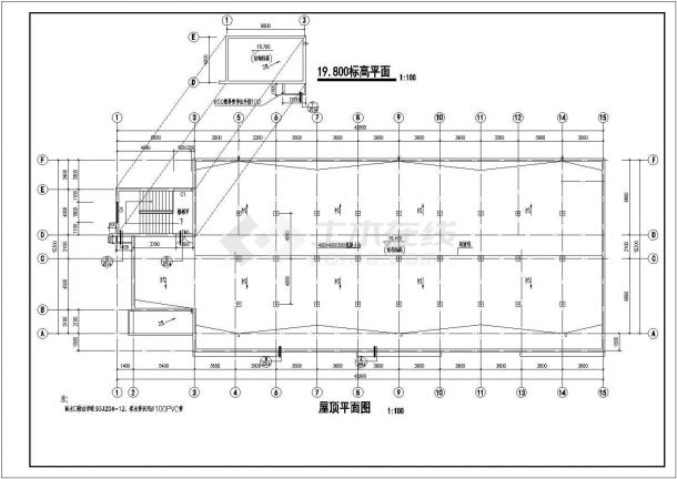 5层宿舍楼建筑设计平立剖面cad施工方案图纸-图一