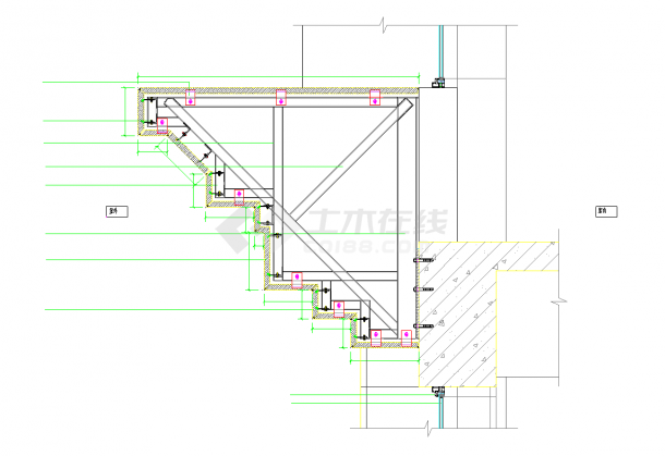 某地区科技园建筑节点CAD详细图纸-图一