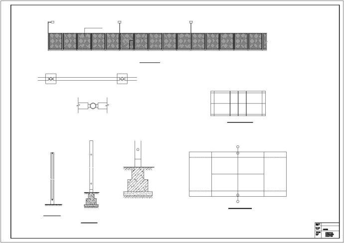 篮球场，排球场，运动场围网详细施工图_图1