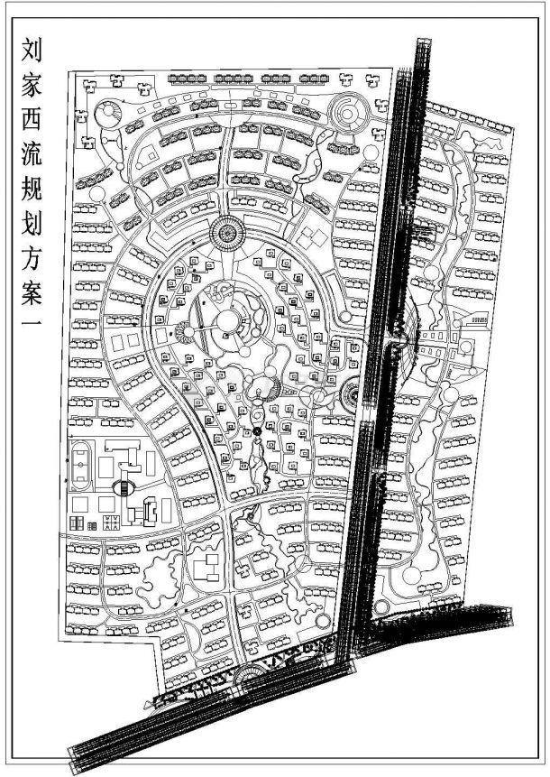 扬州市大学城某小区住宅规划设计总图-图一