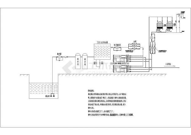 某1600kw水源热泵系统设计图-图一