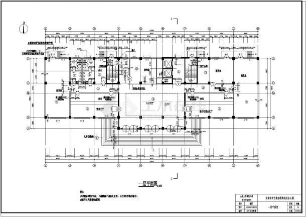 11层10200平米框剪办公楼毕业设计（含建筑图、结构图、计算书）-图二