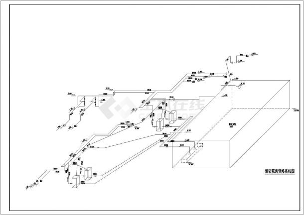消防泵房设备配管管路系统设计图纸-图二