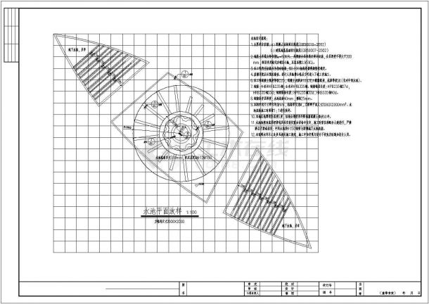 某地区旱喷水池设计施工CAD详图-图二