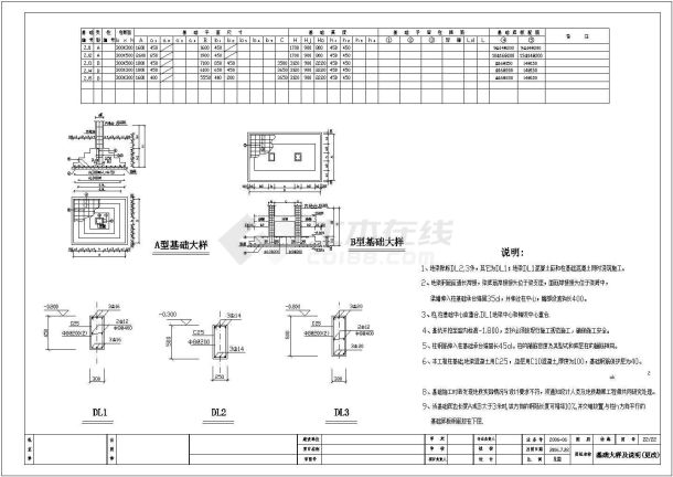 某中学综合楼框架结构设计施工图纸-图二