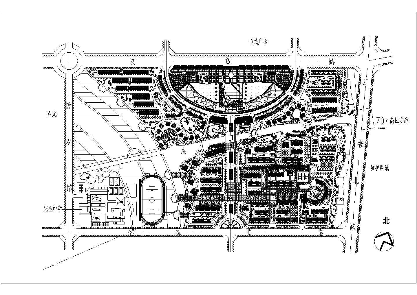 上海市郊区某地万科CAD设计规划图
