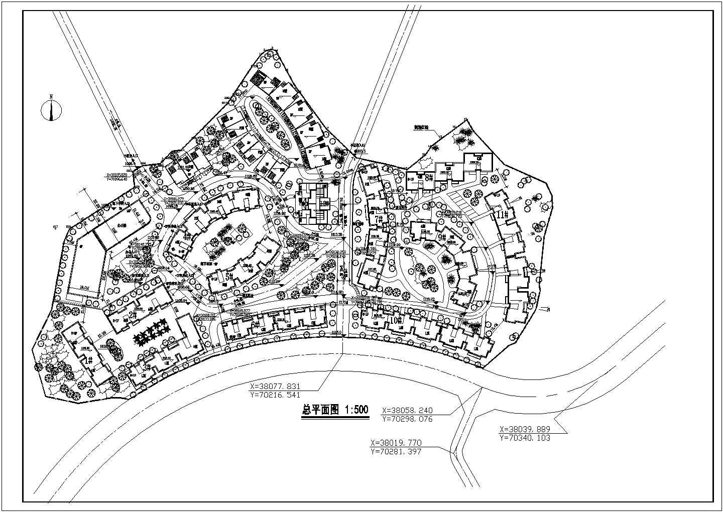 台北市景区某处风华新城CAD规划图