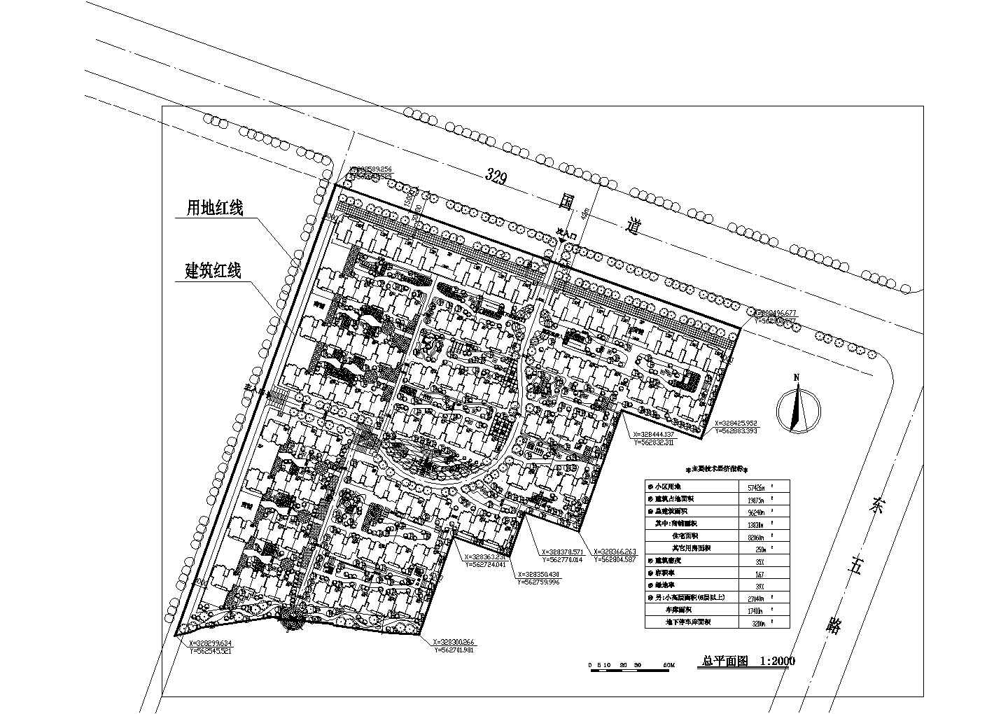 郑州市某郊区小区CAD规划设计图