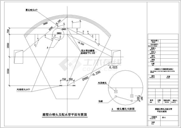 某地区喷泉--水池雕塑设计施工详情图-图一