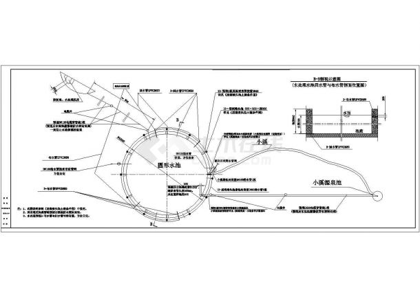 某地区音乐喷泉设计方案CAD施工图-图一