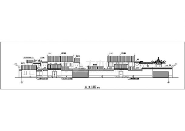 南京市中山陵某地一套古建筑CAD设计图-图一