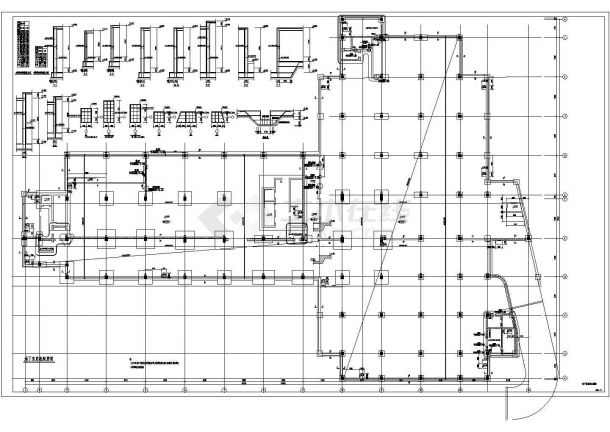 某地十一层（带地下室）框剪结构办公楼结构施工图-图二