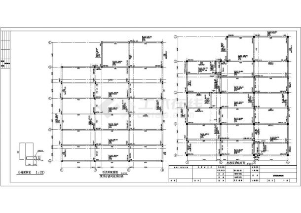 某地三层框架结构商场结构施工图（带地下室）-图二