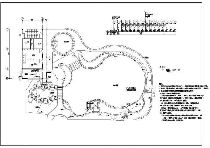 某小区游泳池电气工程图纸CAD原图_图1