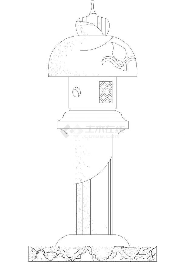 雕塑CAD图块（建筑cad图纸）-图一