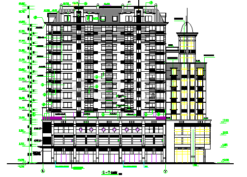 某高层住宅楼建筑cad施工设计图-图一