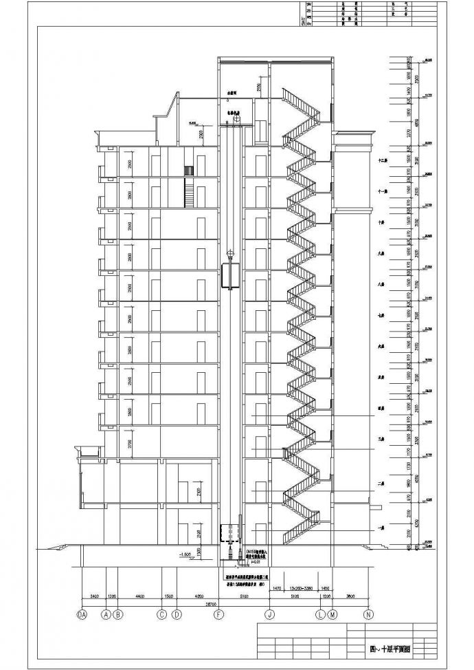 某十二层高层综合楼建筑给排水设计施工图_图1