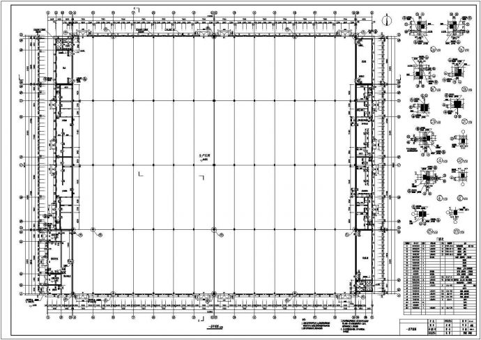 某生产车间框架建筑、结构设计施工图_图1